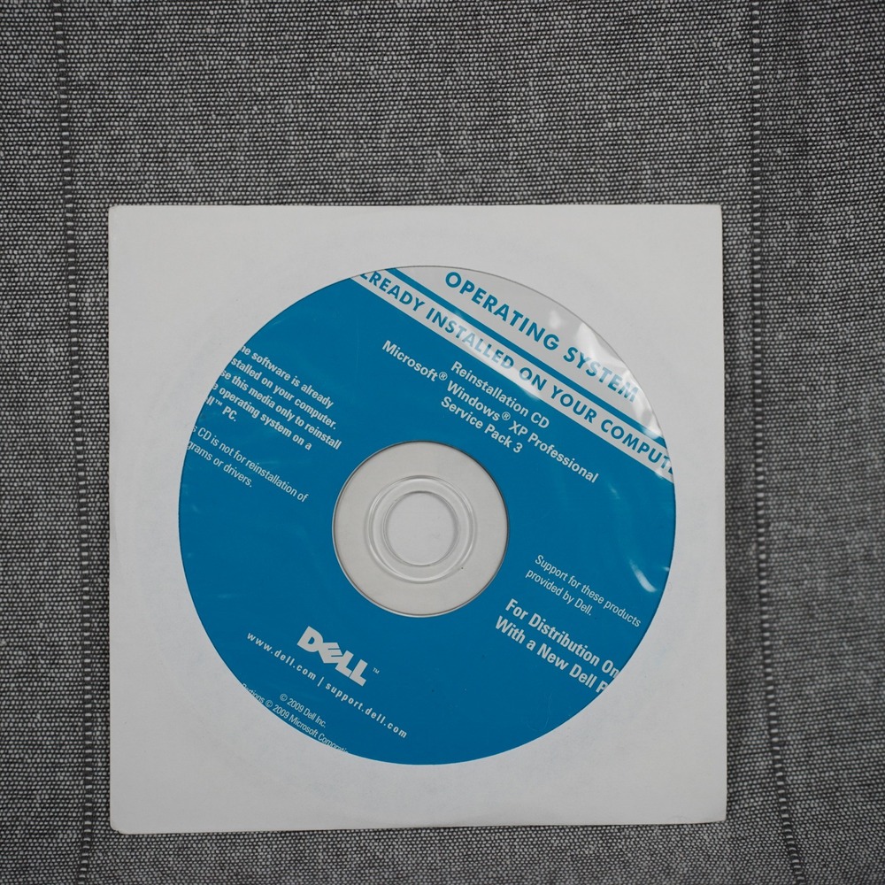 Dell Microsoft Windows XP Professional Service Pack 3 Reinstallation CD 0K160T